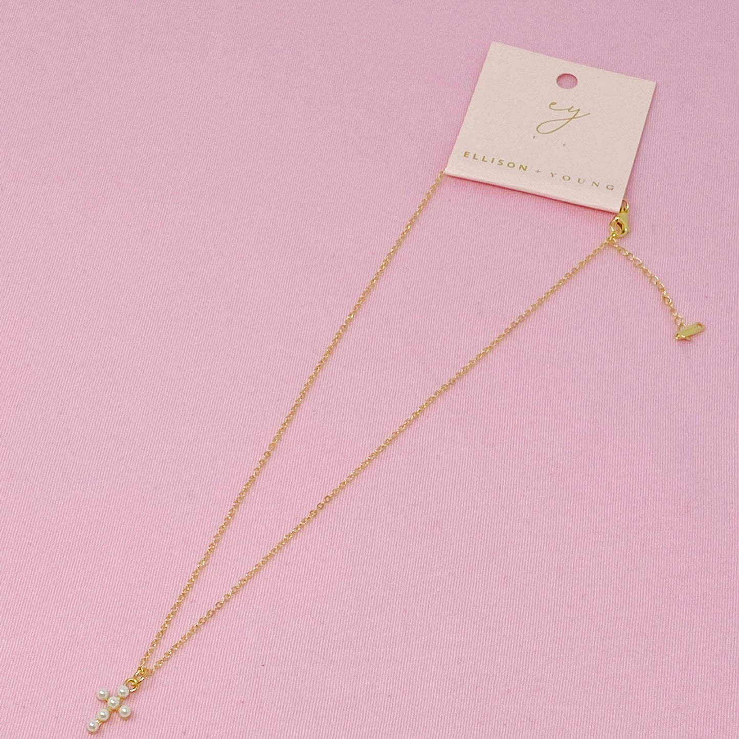 PEARL CROSS NECKLACE