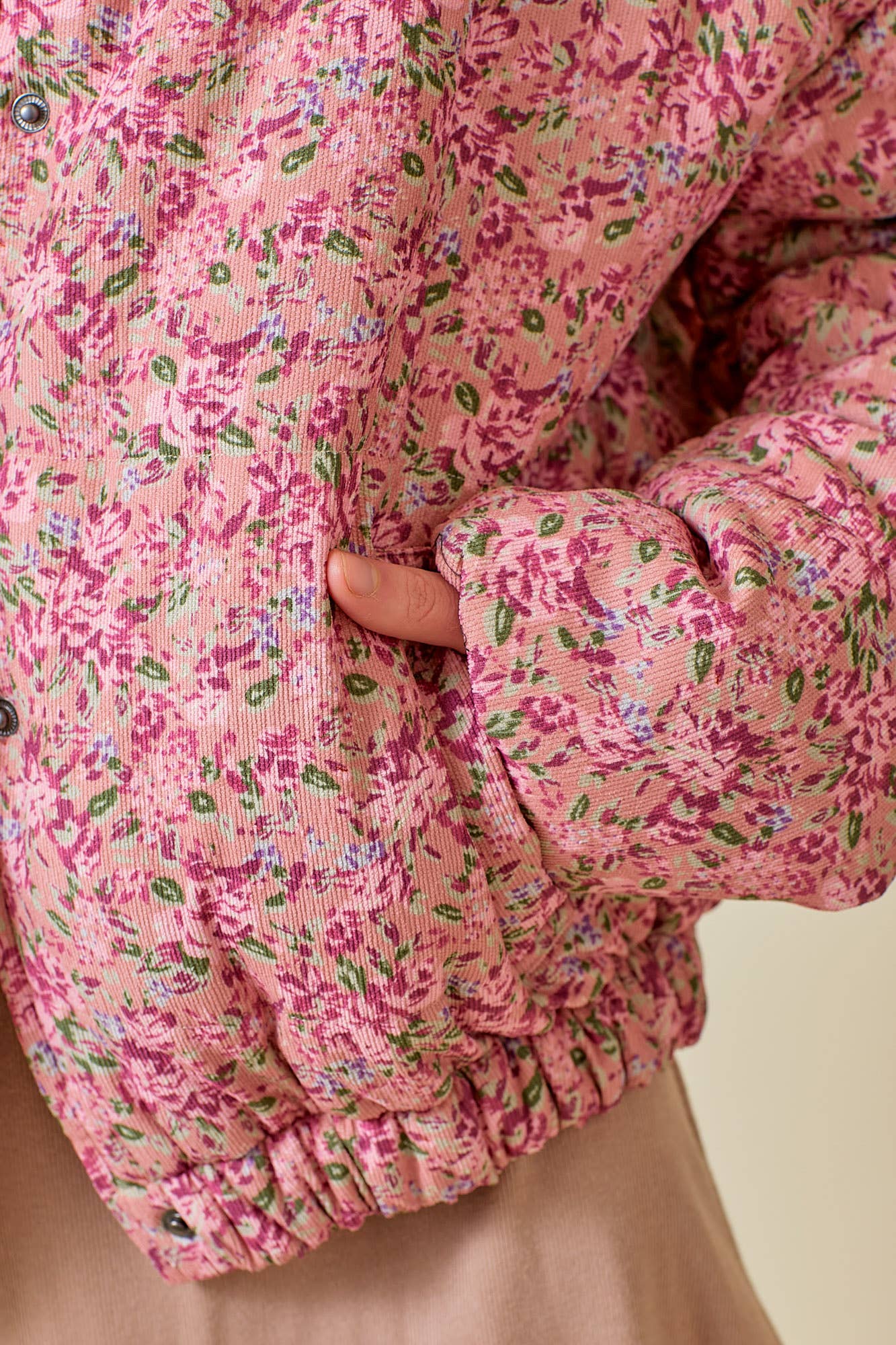 FLORAL PRINT PUFFER JACKET