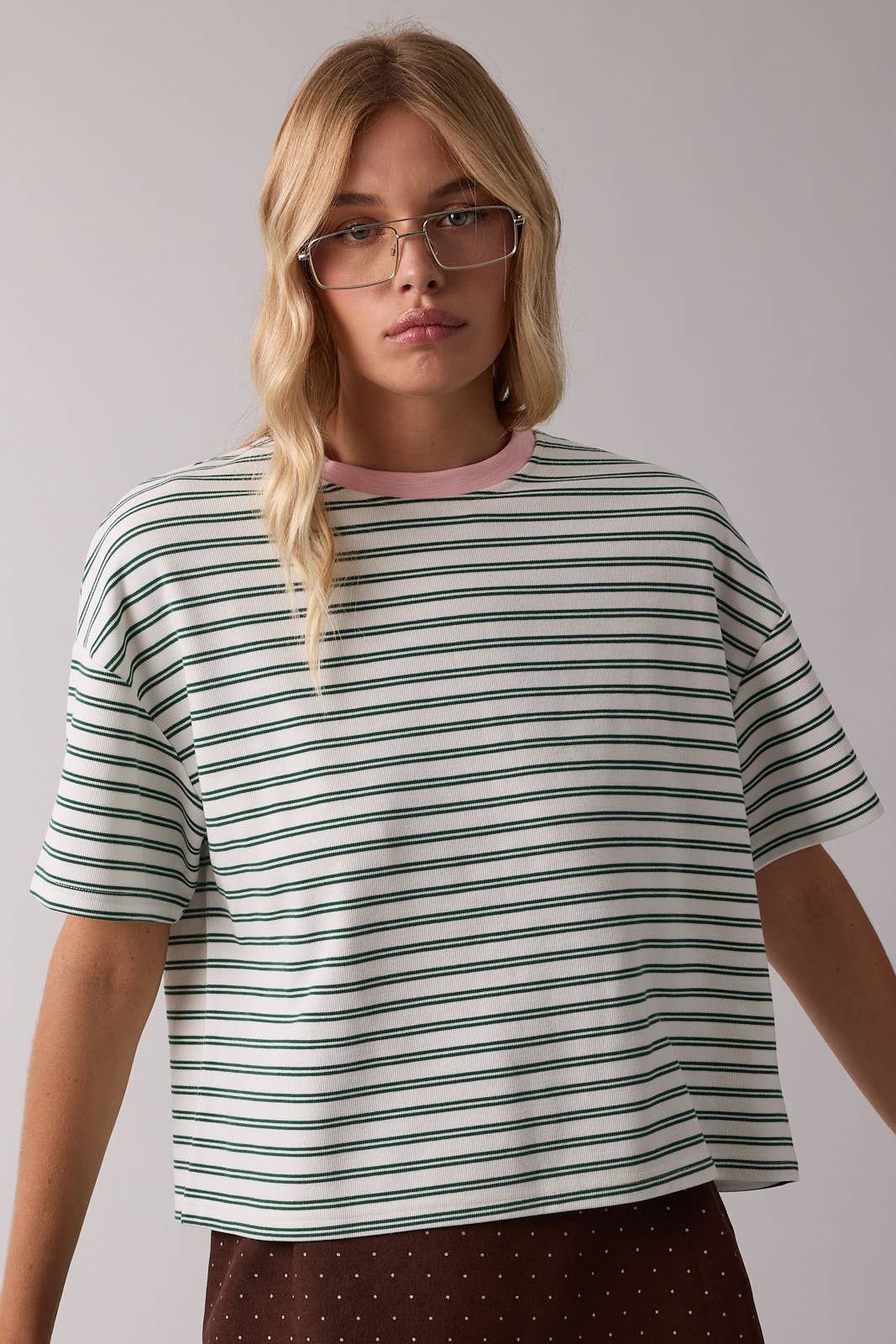 STRIPED CROP TEE