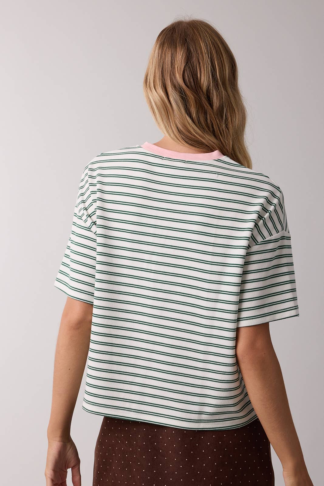 STRIPED CROP TEE
