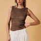 RUCHED SLEEVE TOP