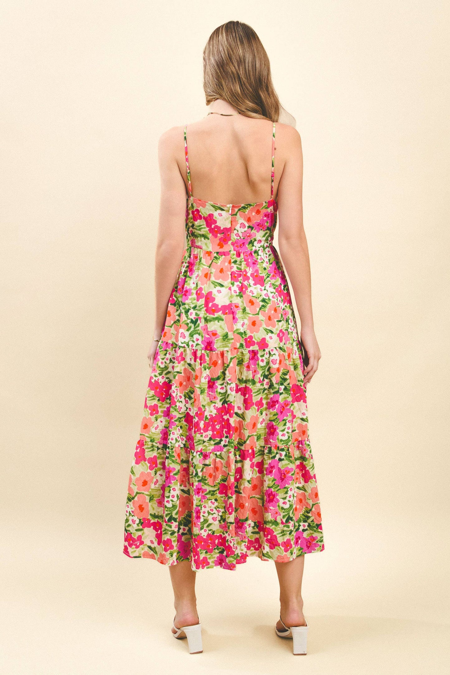 FLORAL PRINT MIDI DRESS