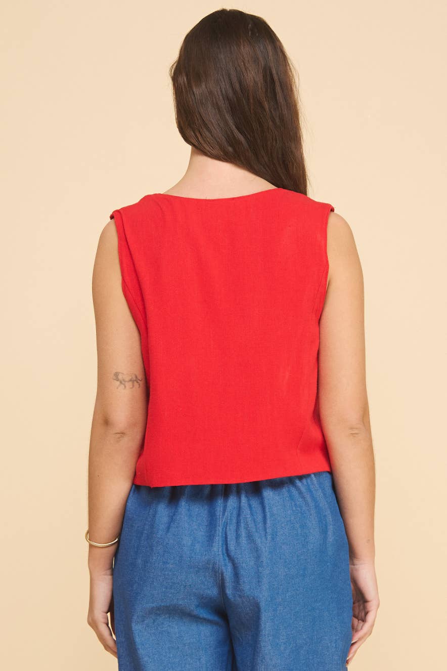 RED TIE TOP
