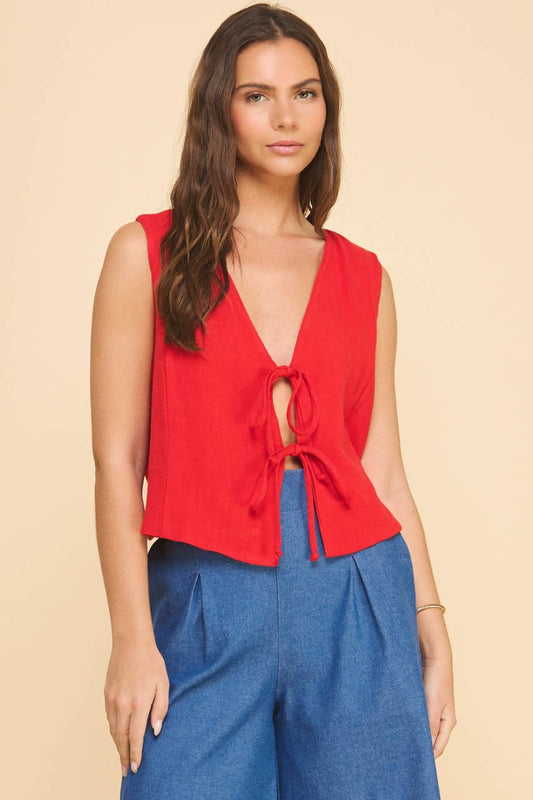 RED TIE TOP