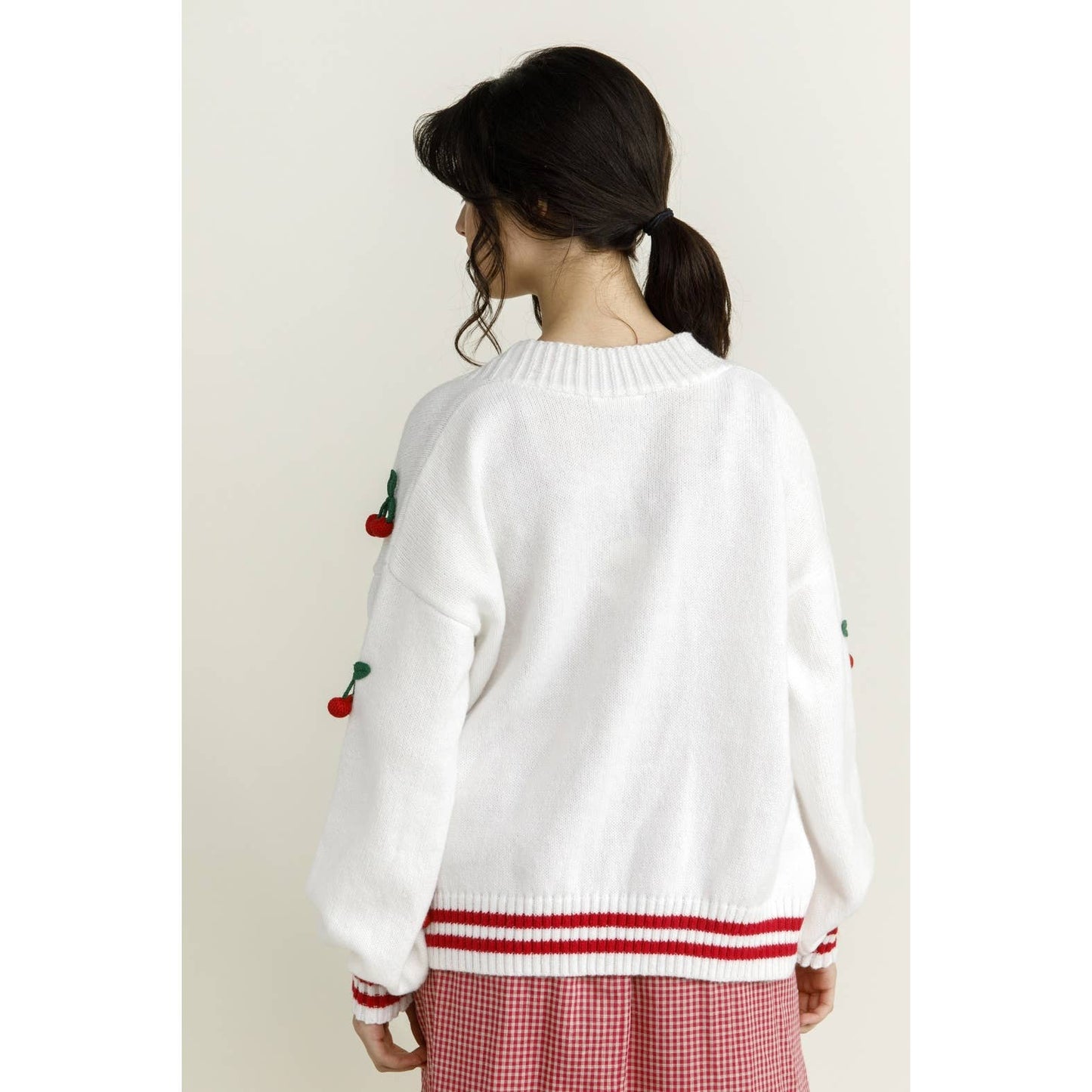 CHERRY CROCHET CARDIGAN