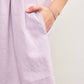 PURPLE PLEATED ROMPER