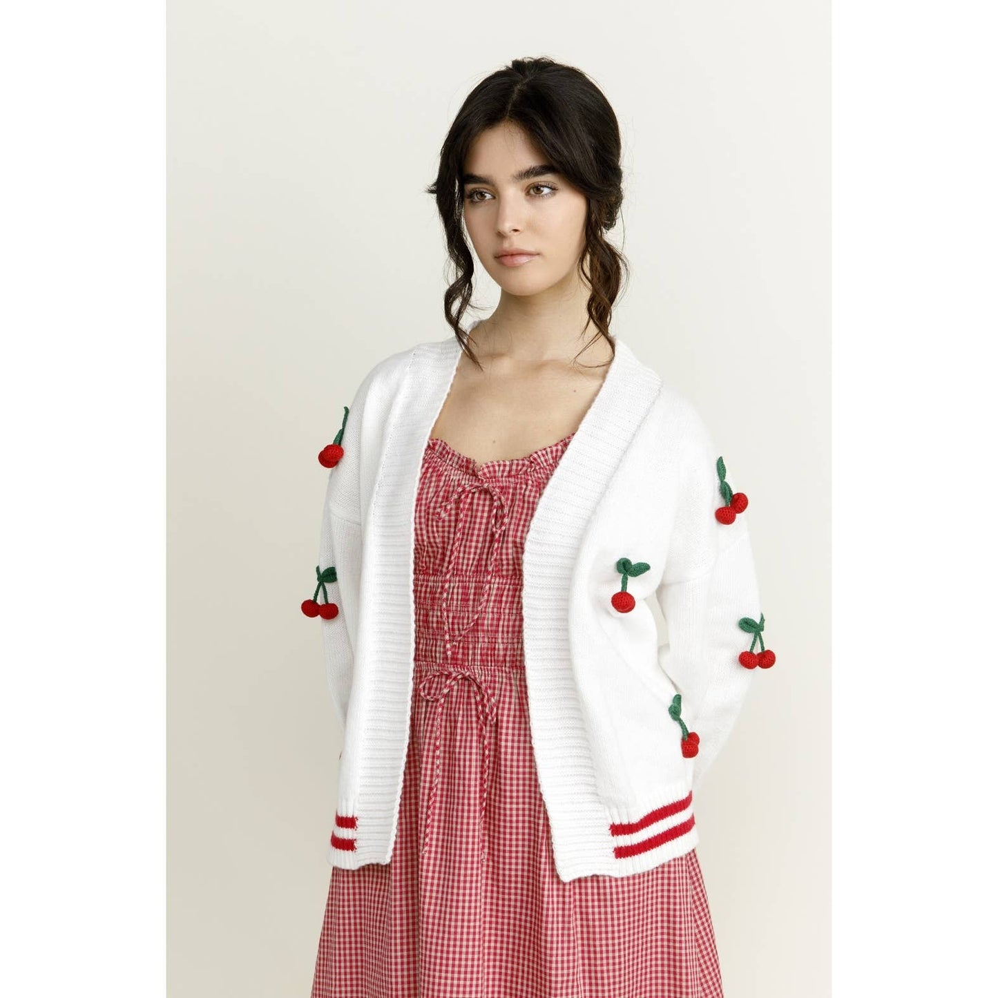 CHERRY CROCHET CARDIGAN
