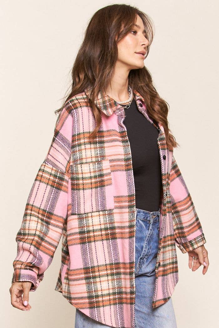 Plaid Button Down Jacket