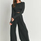LONG SLEEVE CROP TOP & PANT SET