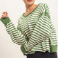GREEN STRIPE EVERDAY TOP