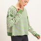 GREEN STRIPE EVERDAY TOP