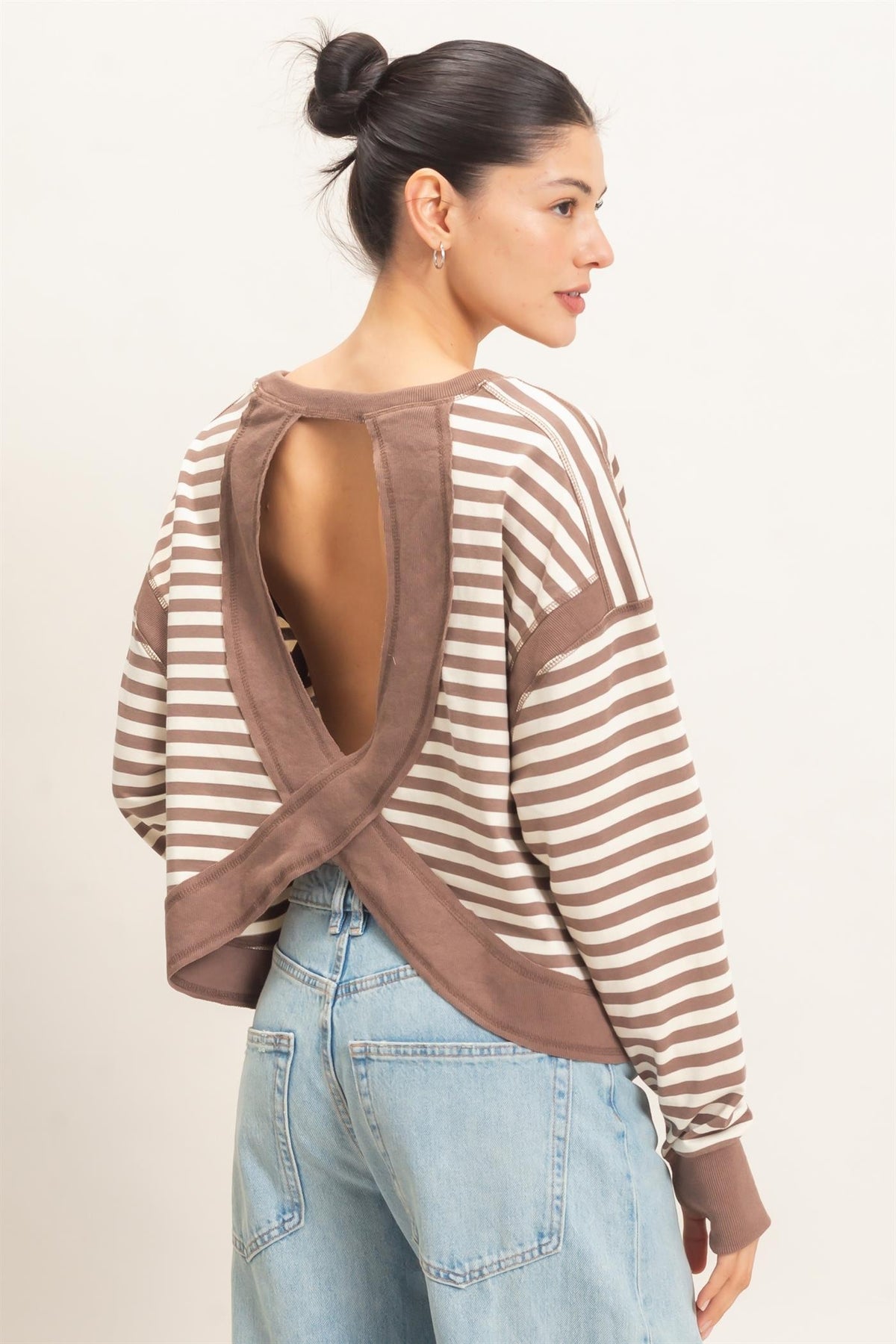 MOCHA LONG SLEEVE TOP