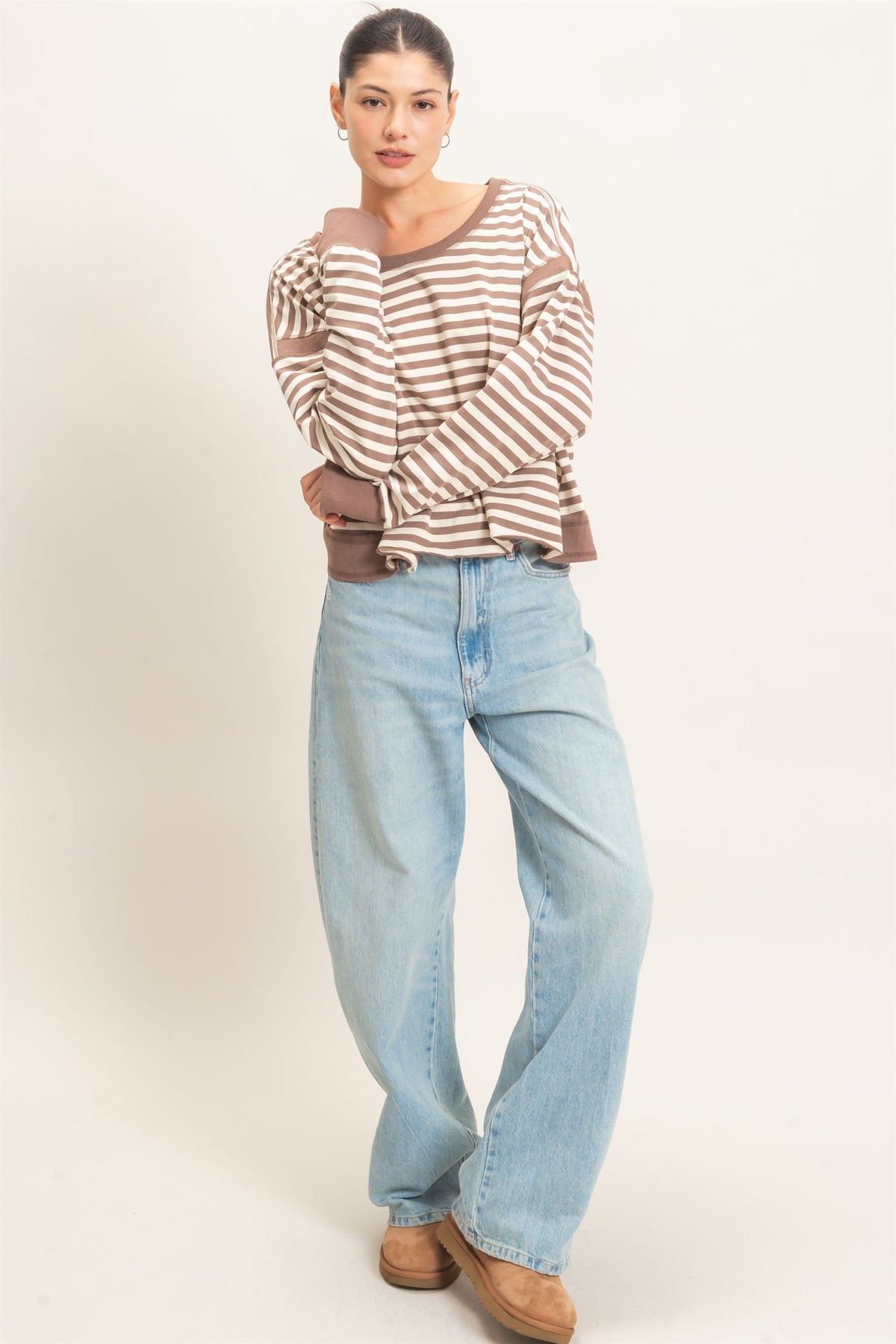 MOCHA LONG SLEEVE TOP