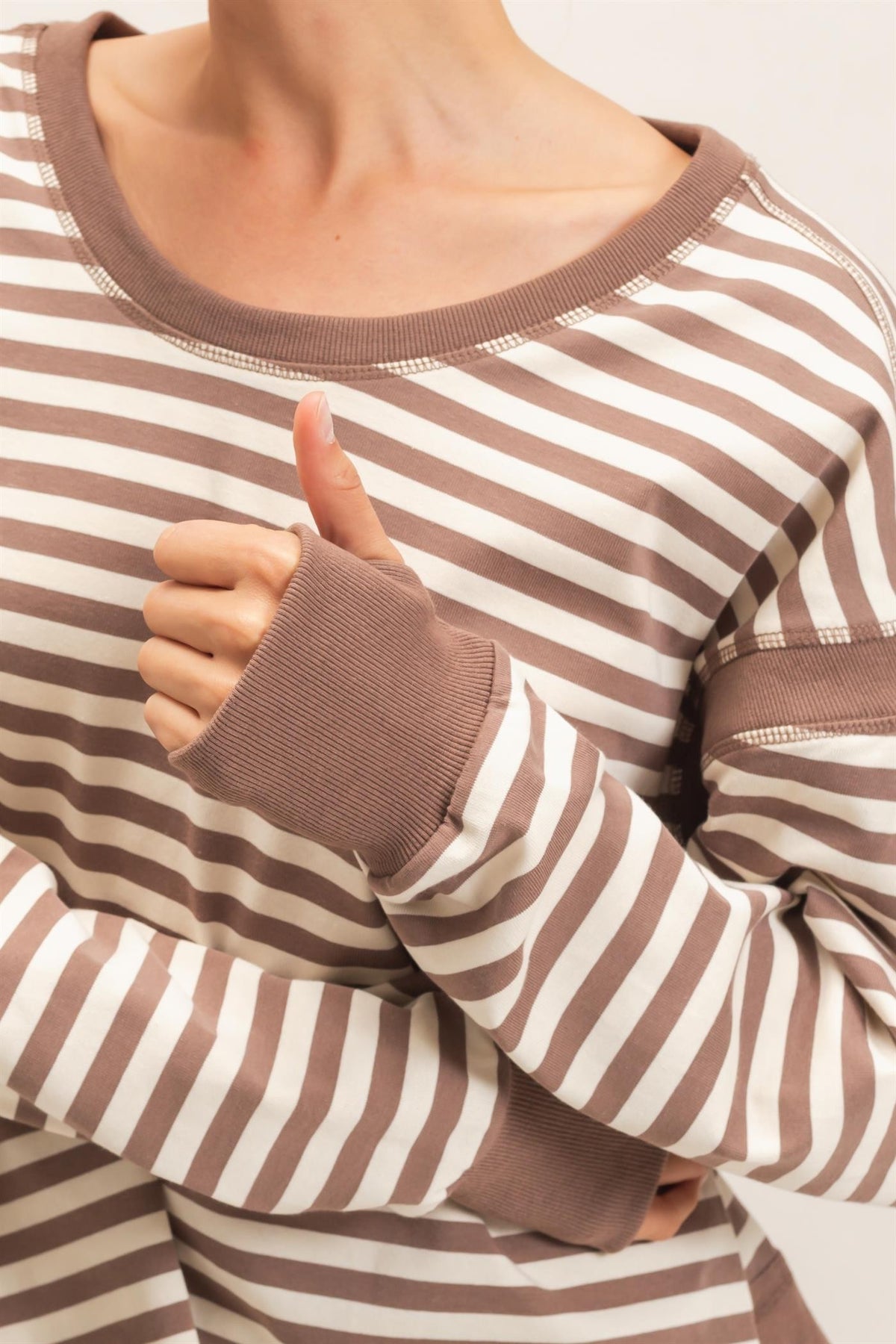 MOCHA LONG SLEEVE TOP