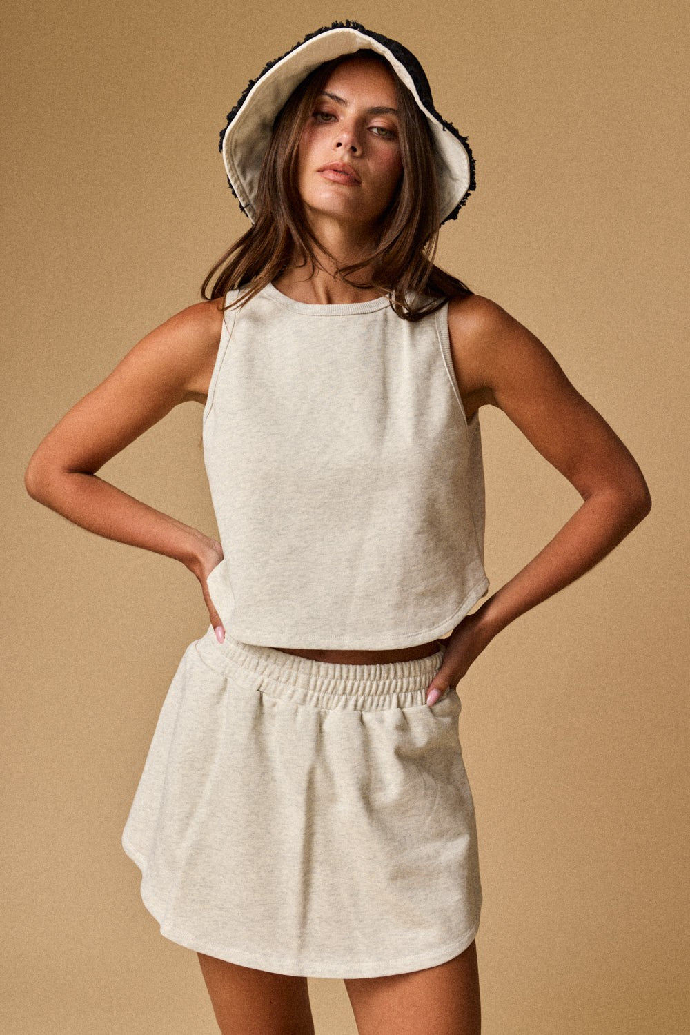 WHITE SKORT SET