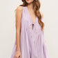 PURPLE PLEATED ROMPER