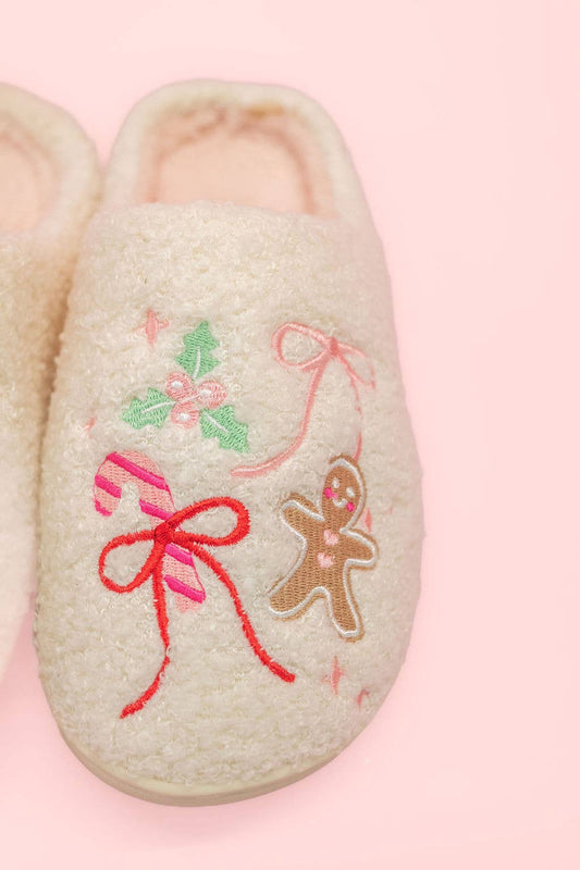 GINGERBREAD CHRISTMAS SLIPPERS