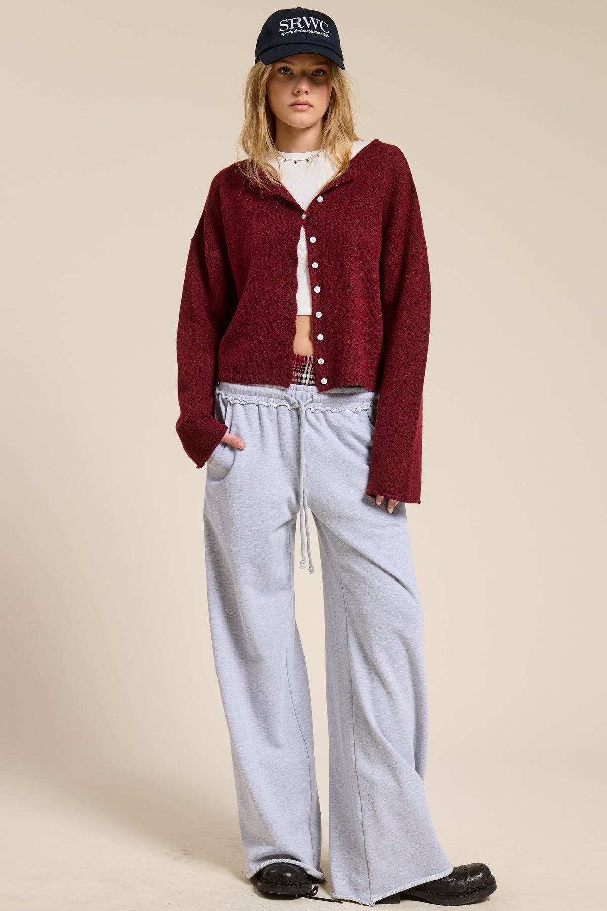 BURGUNDY CARDI