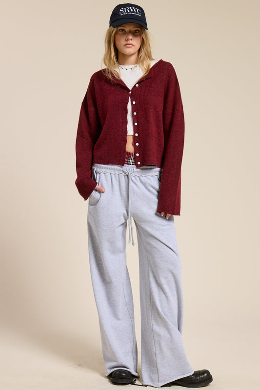 BURGUNDY CARDI