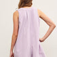 PURPLE PLEATED ROMPER