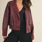 WINE LEATHER JACKET