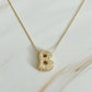 CRYSTAL BUBBLE INITIAL NECKLACE