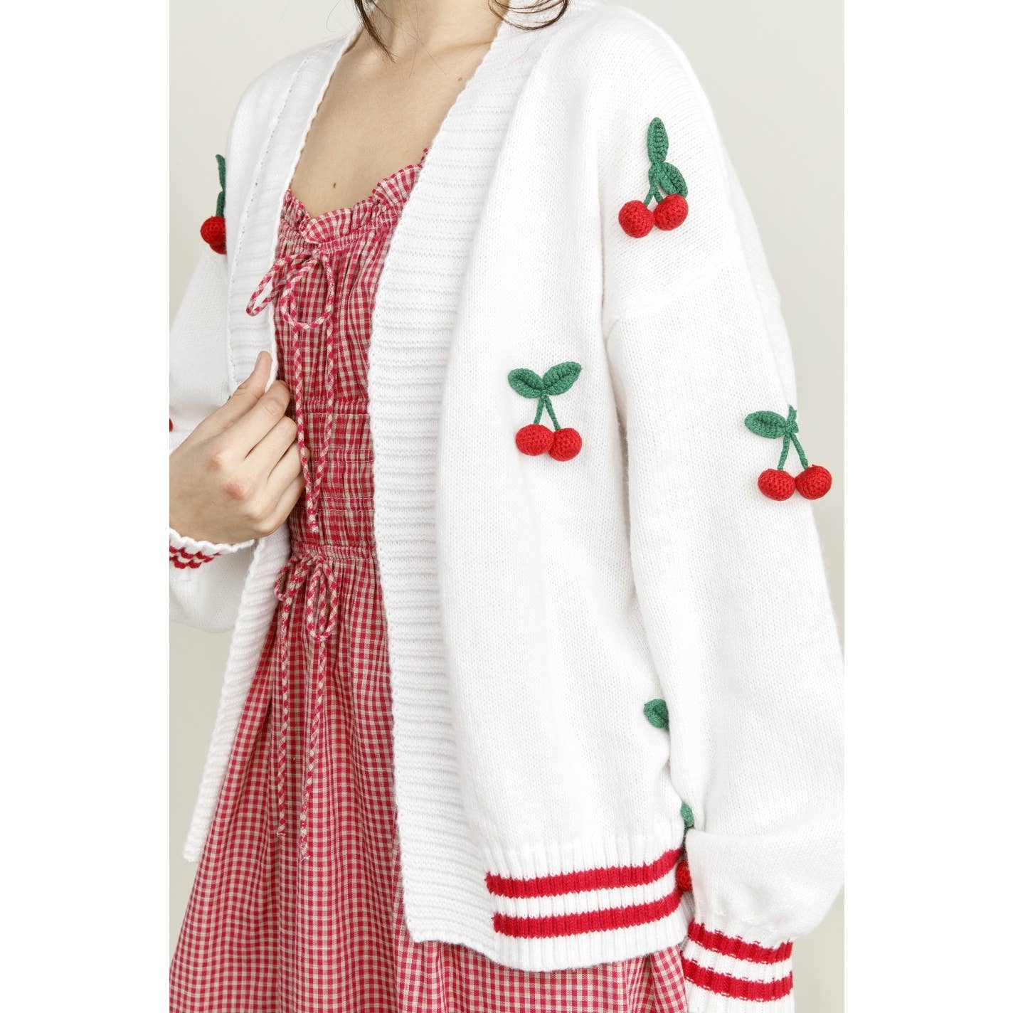 CHERRY CROCHET CARDIGAN