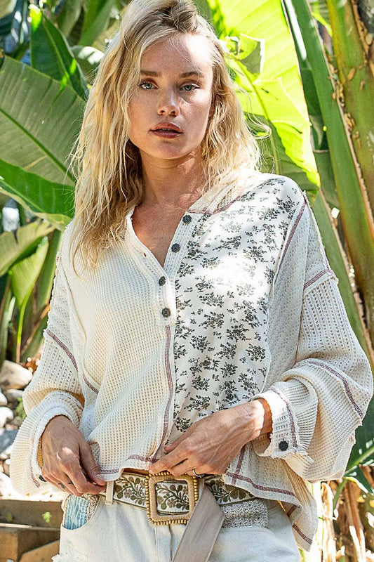 BOHO CROPPED KNIT TOP
